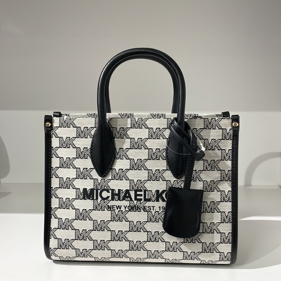 Michael Kors small shopper crossbody black multi jacquard - Picture 3 of 7